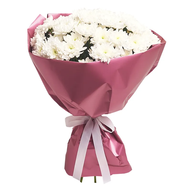 Букет из 11 хризантем белого цвета