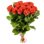 Букет из 21 розы оранжевого цвета